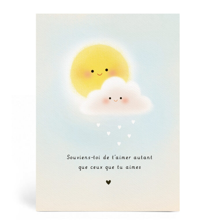 Carte mot doux Soleil