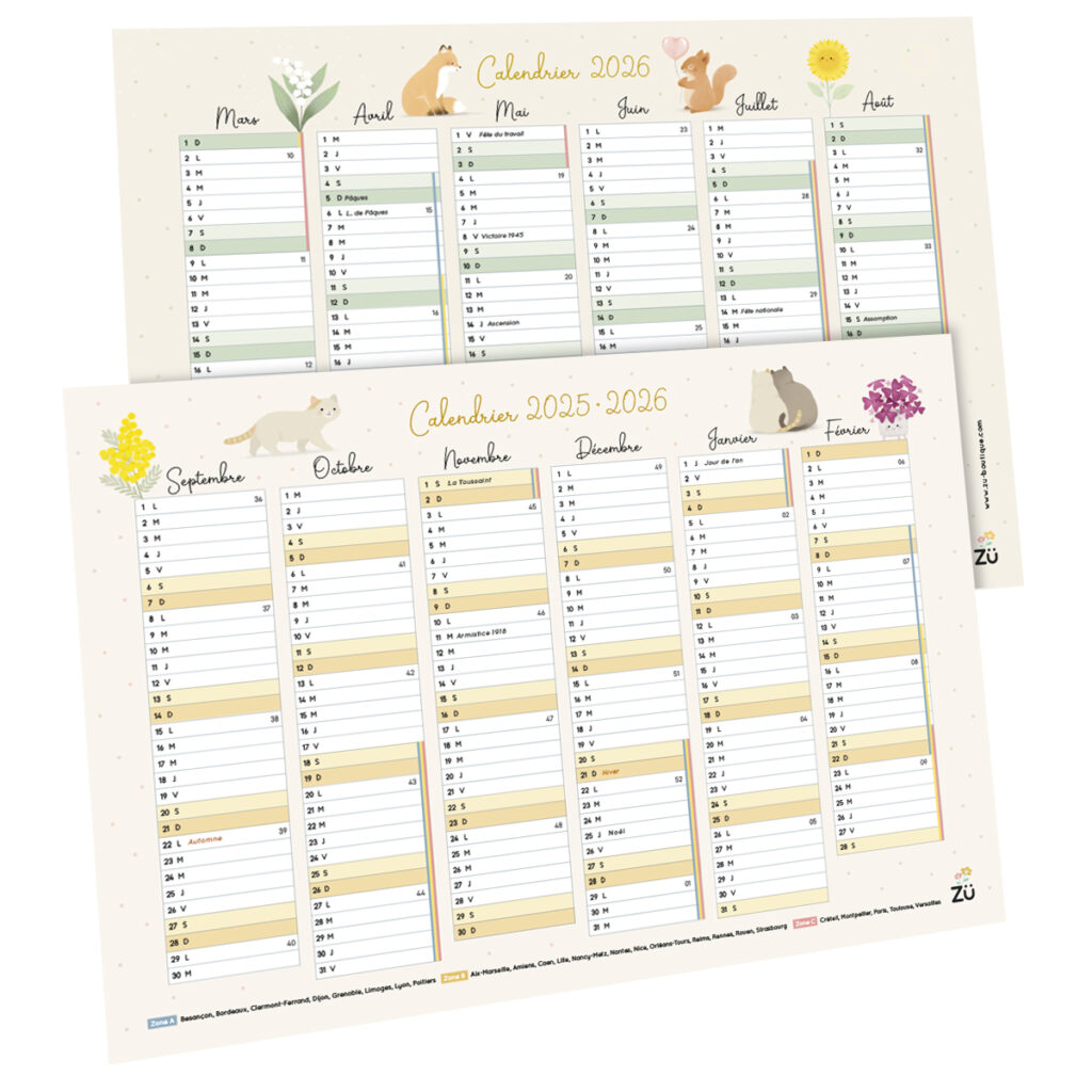 Calendrier scolaire 2025 2026