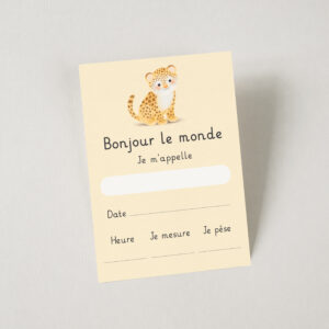 Carte naissance Léopard