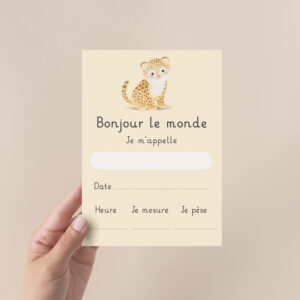 Carte naissance Léopard