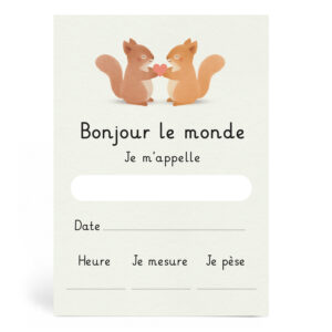 Carte naissance Écureuils