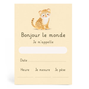 Carte naissance Léopard