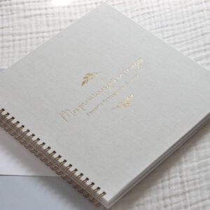 Album photos des premières fois beige