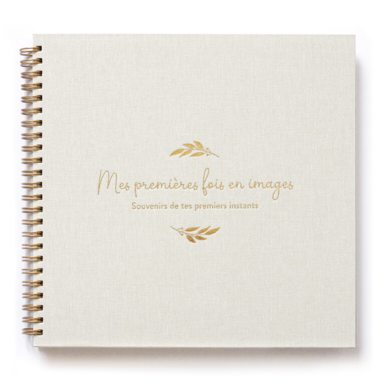 Album photos des premières fois beige