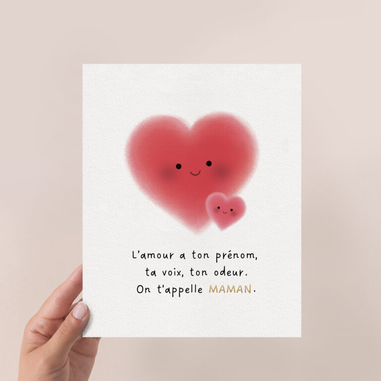 Carte l&rsquo;amour a ton prénom maman